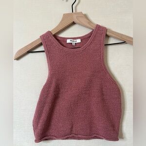 Madewell Cropped Tank - Women’s XS Dusty Rose Pink - Knit Casual Summer